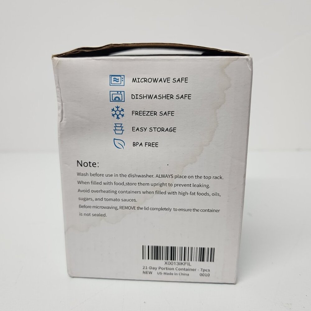 Portion Control Containers New In Box Go And Well Set Of 7 Containers With Lids - Picture 7 of 8
